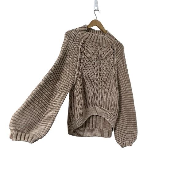 FREE PEOPLE Sweetheart Mock Knit Sweater Pullover Top - Picture 4 of 11